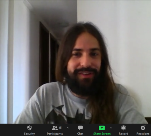 Em aula de Artes, 1º EM e pesquisador Savio Roz discutem história e política nos quadrinhos