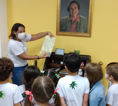 1º EFAI conhece nossa Biblioteca Myriam Fraga