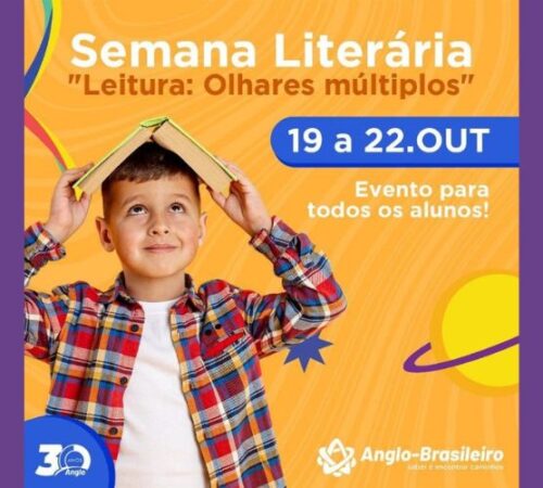 “Olhares múltiplos”: Anglo realiza Semana Literária entre 19 e 22/10